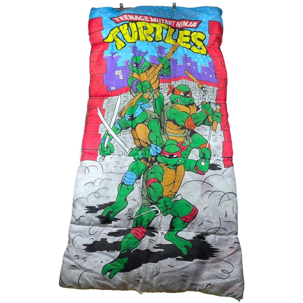 Vintage Teenage Mutant Ninja Turtles Sleeping Bag TMNT 1988 Mirage Studios Retro
